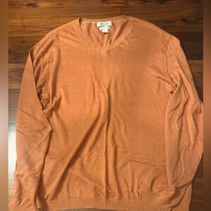 Banana Republic Silk Linen Sweater in Warm Orange